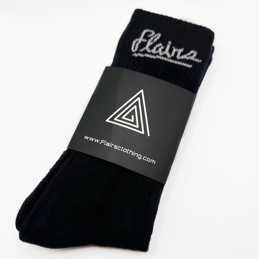 Flairs New Black Signature Socks